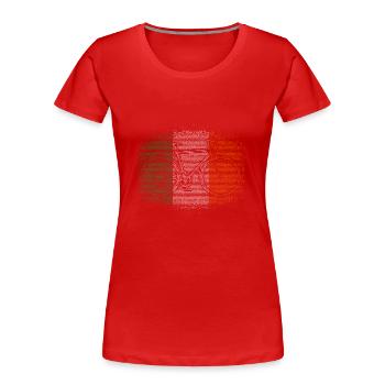 Irland Flagge Vintage Irische Fahne Dublin - Frauen Premium Bio T-Shirt - Rot - Vorne - Mia (176cm)