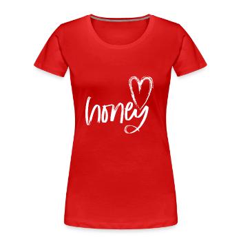 I love you - Women's Premium Organic T-Shirt - red - Front - Mia (176cm)