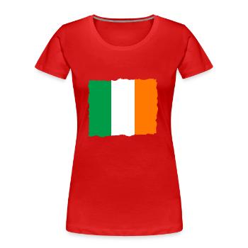 Irland Flagge Vintage Irische Fahne Dublin - Frauen Premium Bio T-Shirt - Rot - Vorne - Mia (176cm)