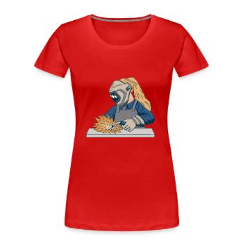 Welder Mama for welders and - Women's Premium Organic T-Shirt - red - Front - Mia (176cm)
