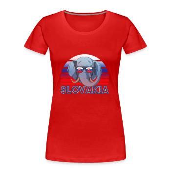 Slowakei - Frauen Premium Bio T-Shirt - Rot - Vorne - Mia (176cm)