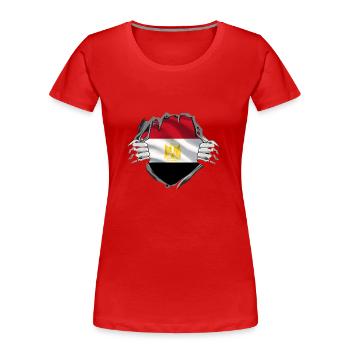 Ägypten Flagge Hurghada Afrika Ägyptische Fahne - Frauen Premium Bio T-Shirt - Rot - Vorne - Mia (176cm)