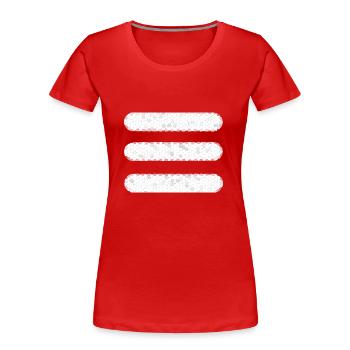 Lignes | Lignes ondulées | symboles | modèles de | Mosaïque - T-shirt bio Premium Femme - rouge - Devant - Mia (176cm)