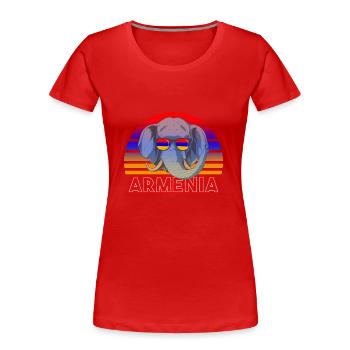 Armenien - Frauen Premium Bio T-Shirt - Rot - Vorne - Mia (176cm)