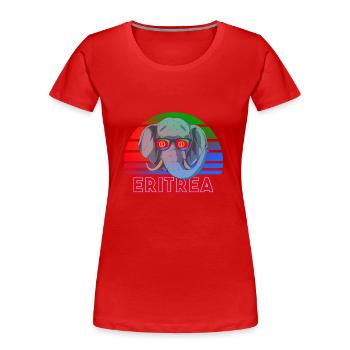Érythrée - T-shirt bio Premium Femme - rouge - Devant - Mia (176cm)