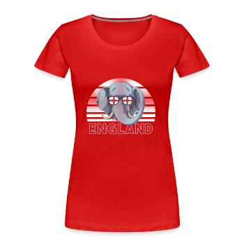 Angleterre - T-shirt bio Premium Femme - rouge - Devant - Mia (176cm)