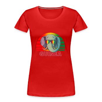 Guinea - Women's Premium Organic T-Shirt - red - Front - Mia (176cm)