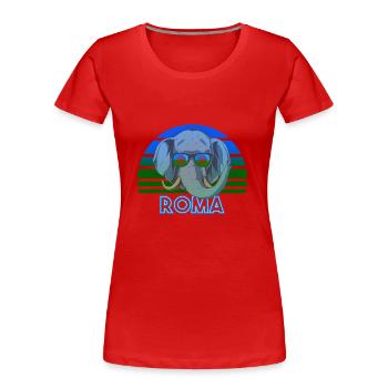 Roma - Women's Premium Organic T-Shirt - red - Front - Mia (176cm)