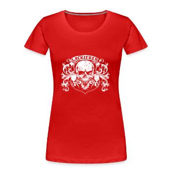 Lackierer Wappen - Frauen Premium Bio T-Shirt - Rot - Vorne - Mia (176cm)