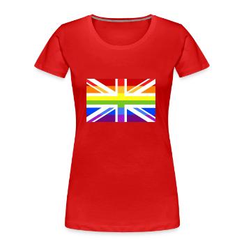 Pride UK No 2 - Frauen Premium Bio T-Shirt - Rot - Vorne - Mia (176cm)