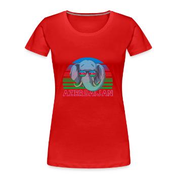Azerbaïdjan - T-shirt bio Premium Femme - rouge - Devant - Mia (176cm)