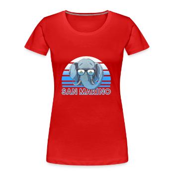 Saint-Marin - T-shirt bio Premium Femme - rouge - Devant - Mia (176cm)