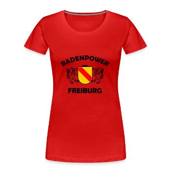 Lustige Freiburger Badner Sprücher - Frauen Premium Bio T-Shirt - Rot - Vorne - Mia (176cm)