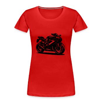 Motorrad Liebhaber Schnelle Straßenmaschinen - Frauen Premium Bio T-Shirt - Rot - Vorne - Mia (176cm)