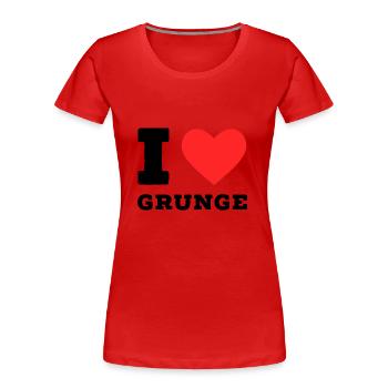 I love grunge - Women's Premium Organic T-Shirt - red - Front - Mia (176cm)