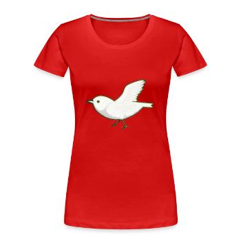 Bird Animal Wings Flying - Women's Premium Organic T-Shirt - red - Front - Mia (176cm)