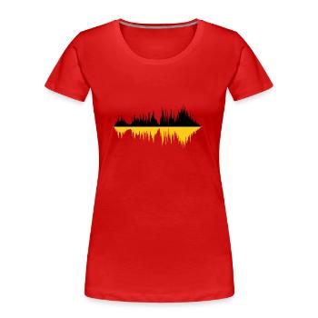 Drapeau du Bade-Wurtemberg Heimat Stuttgart - T-shirt bio Premium Femme - rouge - Devant - Mia (176cm)