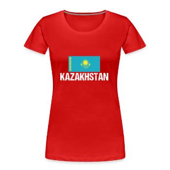 Kasachen Kasachstan - Frauen Premium Bio T-Shirt - Rot - Vorne - Mia (176cm)