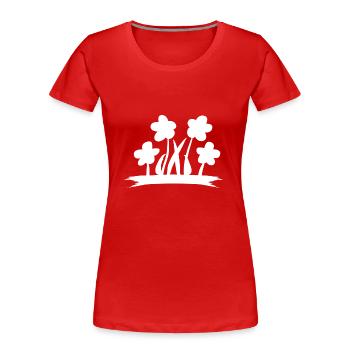Blumen Blume Symbol pflanzen - Frauen Premium Bio T-Shirt - Rot - Vorne - Mia (176cm)