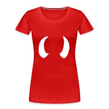 horn hörner symbol widder - Frauen Premium Bio T-Shirt - Rot - Vorne - Mia (176cm)