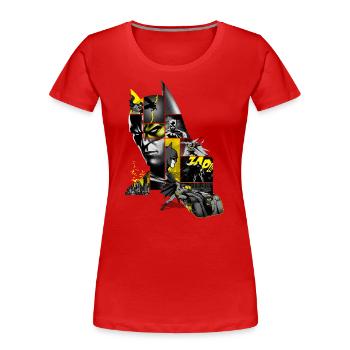 Batman 80 Ans Batmobil - T-shirt bio Premium Femme - rouge - Devant - Mia (176cm)