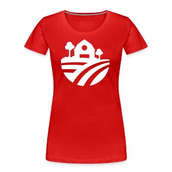 Farm Ernte icon - Frauen Premium Bio T-Shirt - Rot - Vorne - Mia (176cm)