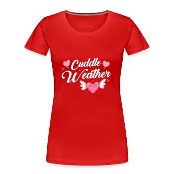 Liebe Umarmung Kinder - Frauen Premium Bio T-Shirt - Rot - Vorne - Mia (176cm)