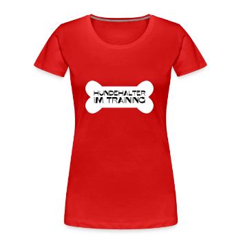 Hundehalter im Training - Frauen Premium Bio T-Shirt - Rot - Vorne - Mia (176cm)