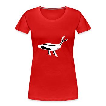 Symbole de l’écosystème animal marin animal animal de baleine - T-shirt bio Premium Femme - rouge - Devant - Mia (176cm)