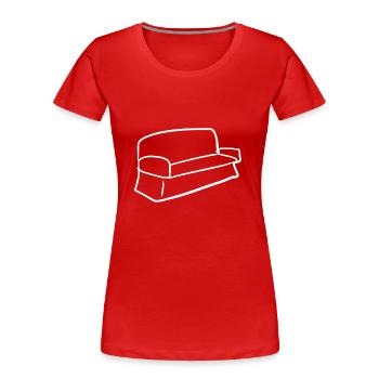 Sofa Symbol Wohnzimmer Möbel - Frauen Premium Bio T-Shirt - Rot - Vorne - Mia (176cm)