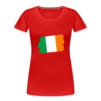 Irland Flagge Vintage Irische Fahne Dublin - Frauen Premium Bio T-Shirt - Rot - Vorne - Mia (176cm)