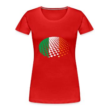 Irland Flagge Vintage Irische Fahne Dublin - Frauen Premium Bio T-Shirt - Rot - Vorne - Mia (176cm)