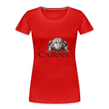 Cairns Aligator - T-shirt bio Premium Femme - rouge - Devant - Mia (176cm)