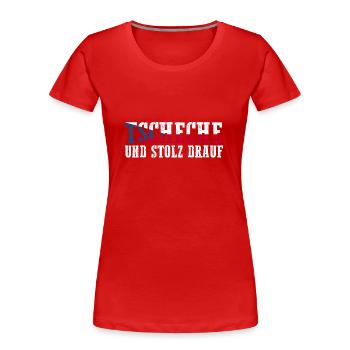 Tchèques République tchèque - T-shirt bio Premium Femme - rouge - Devant - Mia (176cm)