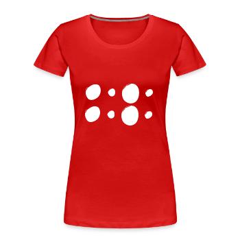 Patterns Circles Circle Shapes - Women's Premium Organic T-Shirt - red - Front - Mia (176cm)