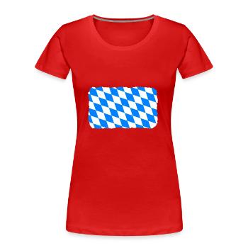 Bavaria Flag Used Look Bavarian Flag Vintage - Women's Premium Organic T-Shirt - red - Front - Mia (176cm)