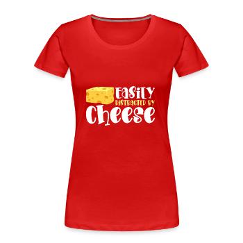 Käse Foodie Käserei - Frauen Premium Bio T-Shirt - Rot - Vorne - Mia (176cm)