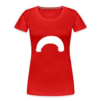 bogen symbol linie - Frauen Premium Bio T-Shirt - Rot - Vorne - Mia (176cm)