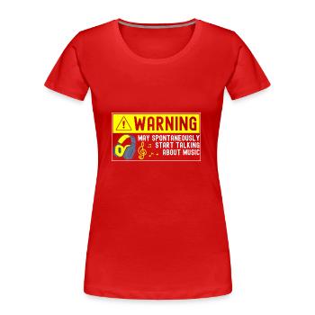 Dj Party Lieder Musikrichtung - Frauen Premium Bio T-Shirt - Rot - Vorne - Mia (176cm)