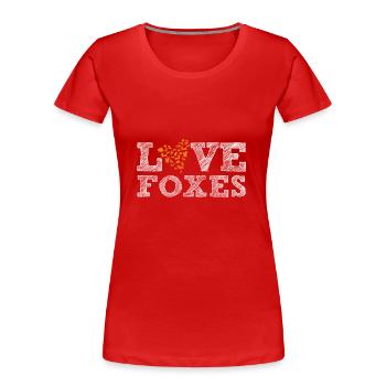 Fox Foxes Wisdom Hunter - Women's Premium Organic T-Shirt - red - Front - Mia (176cm)
