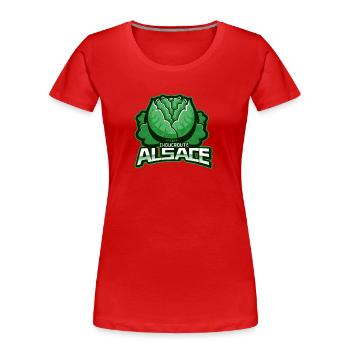 Alsace Choucroute - T-shirt bio Premium Femme - rouge - Devant - Mia (176cm)