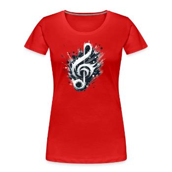 Musik Musiker Musikverein - Frauen Premium Bio T-Shirt - Rot - Vorne - Mia (176cm)