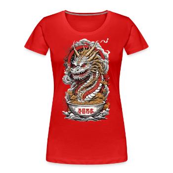 Drachen Ramen Japans Geschmack & Kunst - Frauen Premium Bio T-Shirt - Rot - Vorne - Mia (176cm)