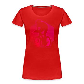 Rennradfahren Herren Rennrad Rennradfahrer - Frauen Premium Bio T-Shirt - Rot - Vorne - Mia (176cm)