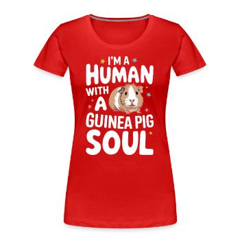 Guinea pig - Women's Premium Organic T-Shirt - red - Front - Mia (176cm)