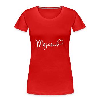 Moscow Herzschlag Russland Moskau - Frauen Premium Bio T-Shirt - Rot - Vorne - Mia (176cm)