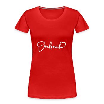 Dubai Herzschlag - Frauen Premium Bio T-Shirt - Rot - Vorne - Mia (176cm)