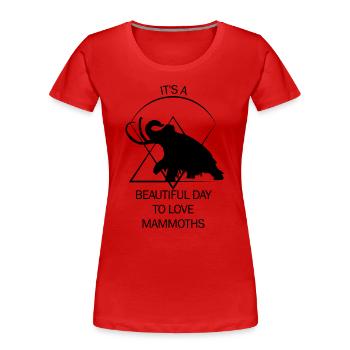 Drôle de mammouth âge de pierre âge glaciaire conception préhistorique - T-shirt bio Premium Femme - rouge - Devant - Mia (176cm)