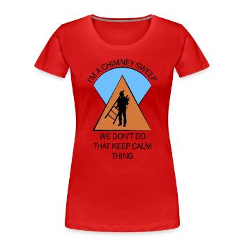 Schornsteinfeger Schlotfeger - Frauen Premium Bio T-Shirt - Rot - Vorne - Mia (176cm)