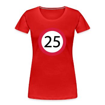 25 - Women's Premium Organic T-Shirt - red - Front - Mia (176cm)